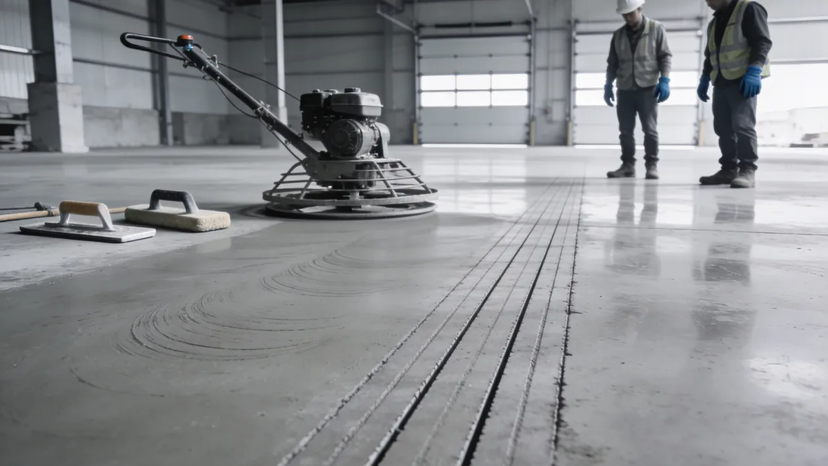 Copertina: Pavimenti industriali in calcestruzzo: fasi e fattori di costo